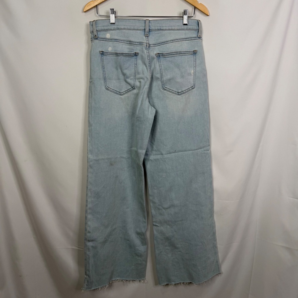 JustUSA Daleyza Wide Leg Jeans Light Wash Raw Hem Size 30/10 NEW - Picture 6 of 9